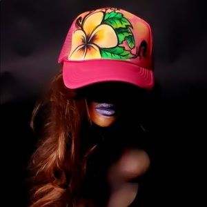 Beautiful flower female trucker hat❤️❤️❤️
